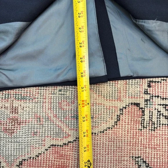 Stafford 44R Mens Navy Blue Blazer Sport Coat Gold Buttons Wool Blend - Picture 8 of 9